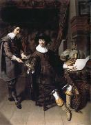 REMBRANDT Harmenszoon van Rijn Constantijn Huygens and His Secretary oil painting picture wholesale